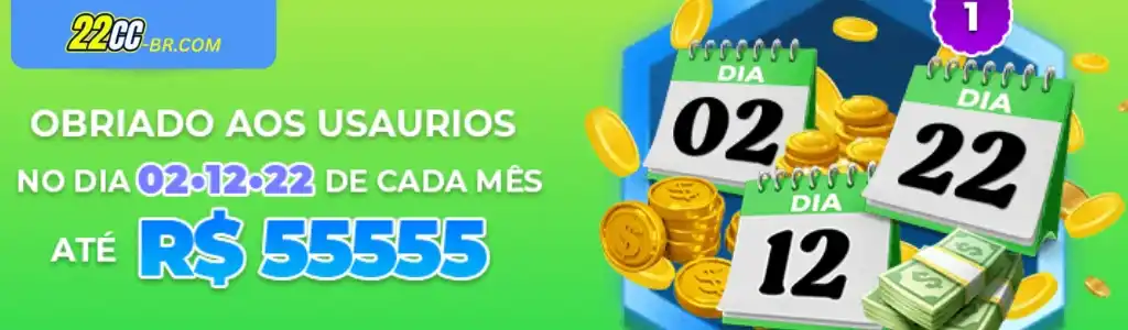 Agradecimento aos usuários 22CC cassino